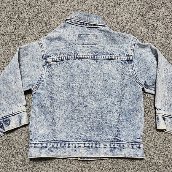 Kids Vintage Little Levis Orange Tab Denim Jean Acid Wash Jacket VTG 80s 90s - Picture 2 of 5